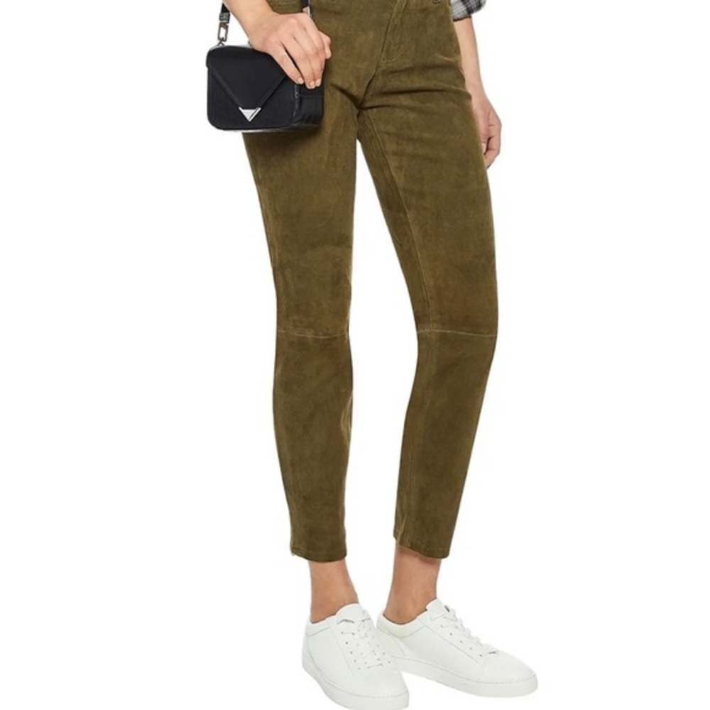 Current/Elliott Olive Suede Trousers
